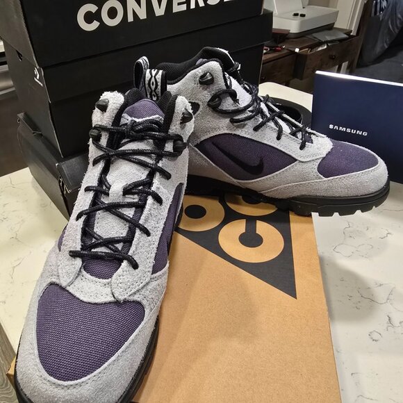 NIKE ACG Torre Mid WP Men Sz 7 Light Pumice/Black-Dark Raisin FD0212-002 Boots - Picture 5 of 16